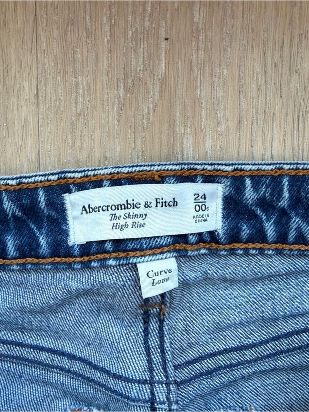 Abercrombie blue skinny high rise jeans - Picture 3 of 6